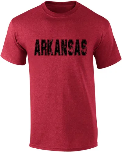 Miniatura 14 de Camiseta de manga corta para hombre, diseño con nombre de estado desgastado, para hombre