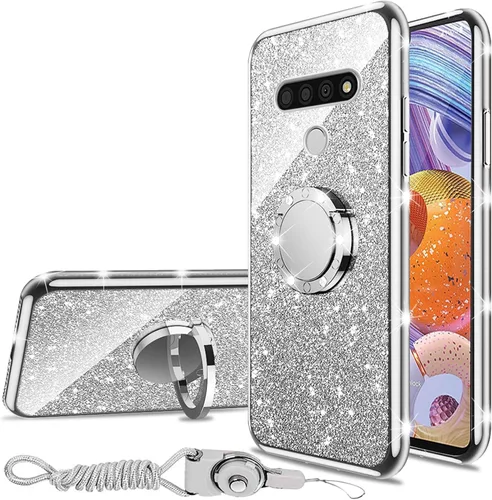 Miniatura 18 de nancheng Bonita funda de teléfono con purpurina para LG Velvet 5G (LM-G900)/LG Velvet 5G UW Lujo Brillante Suave TPU Anti arañazos Anti-caída Oro