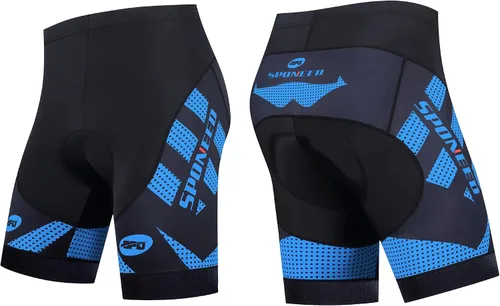 Miniatura 7 de sponeed Pantalones cortos de ciclismo para hombre, pantalones acolchados para ciclismo, ropa de ciclismo
