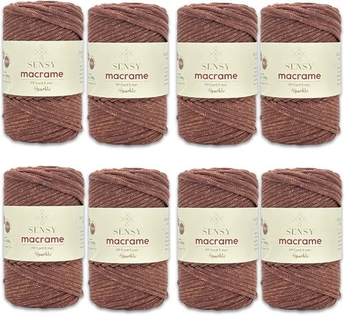 Miniatura 44 de Sensy - Cuerda de poliéster prémium de 0.197 in, 104 yardas, 100% polipropileno, cordón de macramé de 0.197 in, cuerda de ganchillo para bolsa