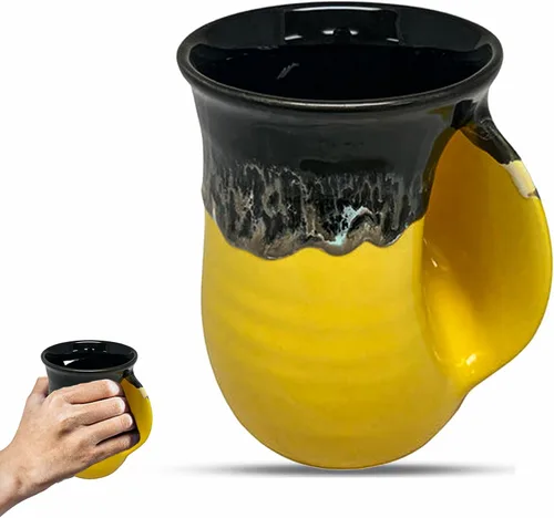 Miniatura 38 de Clay in Motion - Taza calentadora de manos para diestros, diseño Desert Sand