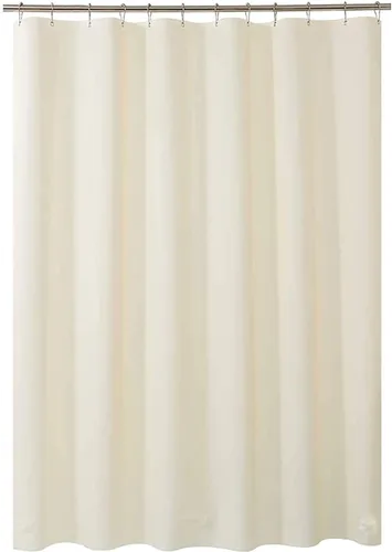 Miniatura 72 de AmazerBath - Cortina de ducha de plástico, 70 x 72 pulgadas, cortina de ducha esmerilada de plástico, impermeable, pesada, gruesa, con 3 piedras