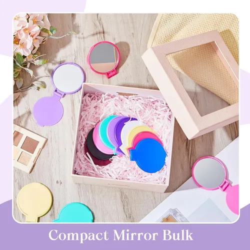 Miniatura 4 de Thyle 300 piezas de espejo compacto a granel, mini espejo de maquillaje redondo plegable para bolso, pequeño, portátil, cosméticos, regalos