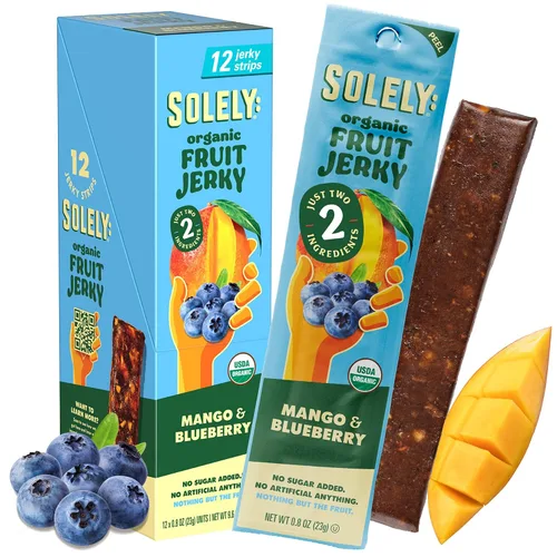Miniatura 15 de Solely - Charqui de frutas orgánicas Un ingrediente Vegano Sin OGM Sin gluten Sin agregado de azúcar