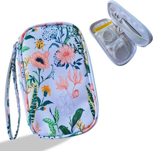 Miniatura 10 de Funda organizadora de artículos electrónicos, organizador de cables, bolsa de tecnología de viaje esenciales, adecuada para cargador, cable, Negro