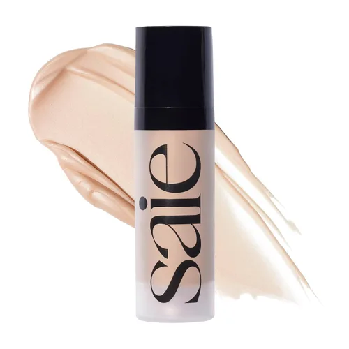 Saie Mini Glowy Super Gel - Base de maquillaje hidratante y suero iluminador enriquecido con vitamina C y aceite de escualano, maquillaje líquido
