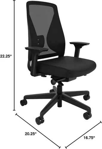 Miniatura 2 de Vari Tempur-Pedic Silla de oficina ergonómica – Silla de escritorio con respaldo de malla con soporte lumbar ajustable, reclinable, profundidad