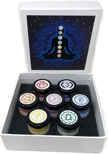 Miniatura 7 de Vrinda® Vela perfumada de 7 chakras, 2.25 pulgadas, juego de velas de aromaterapia para meditación, yoga y relajación, vertidas a mano con aceites