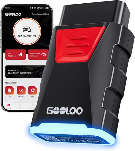 GOOLOO DEEPSCAN DS200 OBD2 Escáner Herramienta de Diagnóstico, Bluetooth Inalámbrico Diagnósticos de Todos los Sistemas para iOS y Android, Control