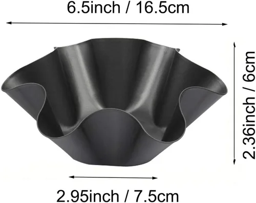 Miniatura 2 de Juego de moldes para tortillas, paquete de 6 moldes de acero al carbono antiadherentes para ensalada de tacos para tortillas, moldes para hornear