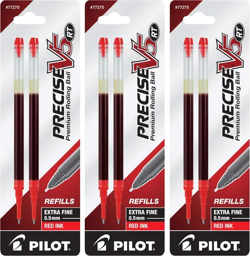 Miniatura 4 de PILOT, recambios de tinta líquida Precise V5 RT, punta extrafina de 0.5 mm, negro, paquete de 6