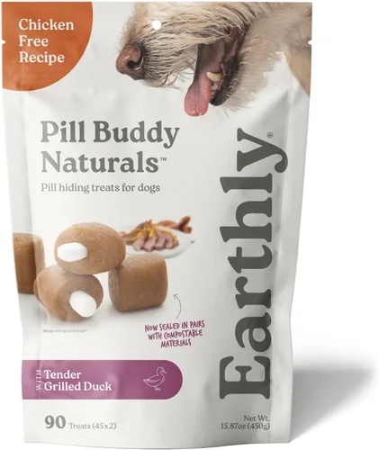Miniatura 23 de Pill Buddy Naturals de Earthly - Golosinas para ocultar píldoras de pato (sin pollo) para perros - Bolsillo para píldoras de cualquier tamaño - 30