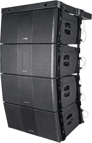 Miniatura 3 de Sound Town ZETHUS 4 x Sistema de altavoces de matriz de línea dual de 10” con controladores de compresión de titanio, rango