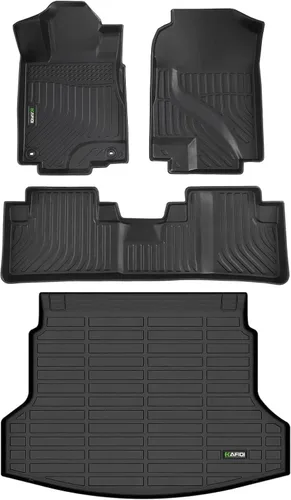 Miniatura 17 de HAFIDI® - Tapetes para auto con almacenamiento debajo del asiento, para todo clima, antideslizantes, de elastómero termoplástico, para la primera