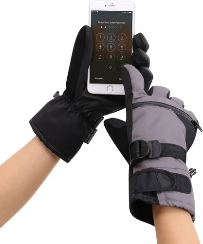 Miniatura 2 de ANDORRA Guantes de esquí con pantalla táctil para hombre con bolsillo con cremallera