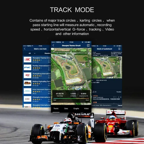 Miniatura 7 de PGEAR - Caja de medidor de rendimiento basado en GPS P610 de 20 Hz con aplicación móvil, temporizador para auto y medidor de arrastre, acelerómetro
