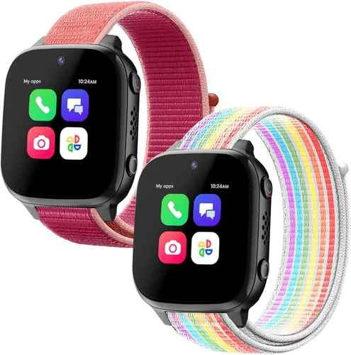 Miniatura 8 de Paquete de 2 bandas de repuesto de nailon compatibles con AT&T amiGo Jr Watch/Cosmo JrTrack 5/4/3/2 SE/2/1 JrTrack Watch, pulsera deportiva trenzada