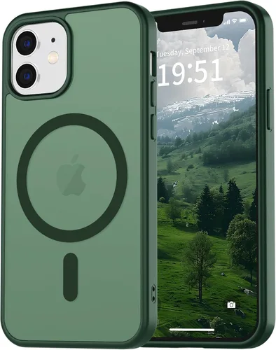 Miniatura 120 de vnnink para iPhone 12 y iPhone 12 Pro, funda de teléfono celular translúcida con protección contra caídas de grado militar, mate magnética