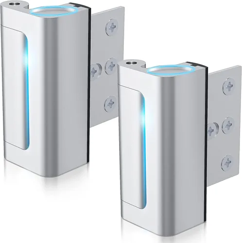 Miniatura 8 de Rerishom Cerradura de puerta que soporta 800 libras para puerta con apertura hacia adentro, cerradura de refuerzo de puerta con 8 tornillos