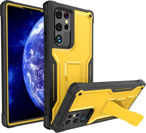 Miniatura 16 de Funda para Samsung Galaxy S22 Ultra 5G (no es compatible con teléfonos no Plus o Plus), protección de grado militar a prueba de golpes, soporte Azul