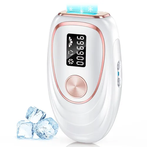 Miniatura 11 de Dispositivo de depilación láser IPL para mujeres y hombres, contacto de enfriamiento de hielo a 45 °F para resultados indoloros y duraderos