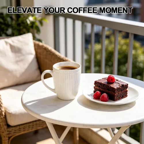 Miniatura 4 de Juego de tazas de café de cerámica blanca de 6 a 14 onzas con asa para café con leche, té caliente, capuchino, moca, cacao, microondas