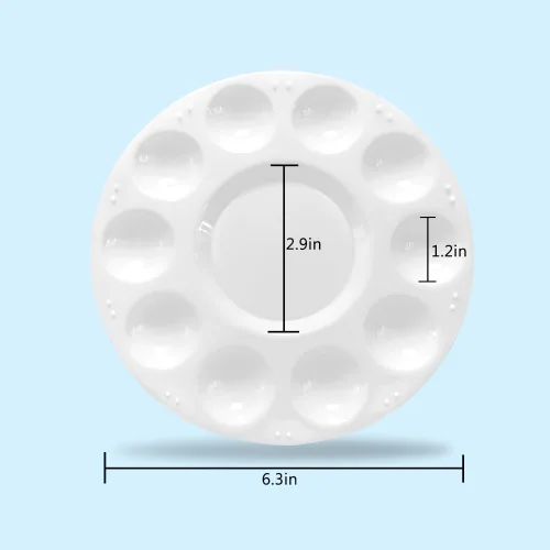 Miniatura 4 de Hulameda - 28 paletas de bandeja de pintura de plástico para niños para poner cupcakes y pintura artística 28 piezas