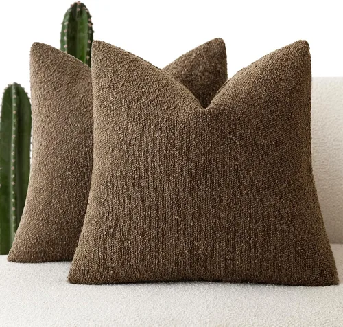 Miniatura 56 de Foindtower - Juego de 2 fundas decorativas de textura de bucle, fundas de almohada acentuadas, fundas de cojín sólidas, neutrales, para sofá, silla