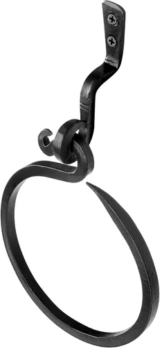 Miniatura 4 de Anillo de toalla de hierro forjado: un toque de encanto artesanal a tu cocina o baño con nuestro toallero hecho a mano. Fabricado por herreros, este