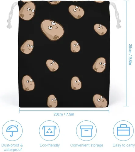Miniatura 2 de Potato Drawstring Storage Pouch Bags Dust-Proof Gift Durable Bag for Home Travel