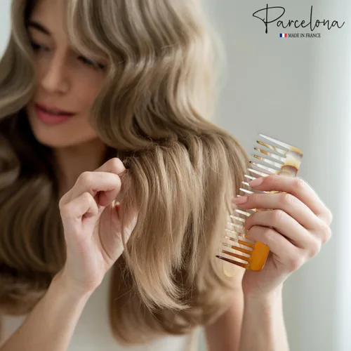 Miniatura 2 de Parcelona Peines de pelo para desenredar grandes de 6 1/4 pulgadas, sin estática, sin estática, para salón de belleza, para mujeres y niñas