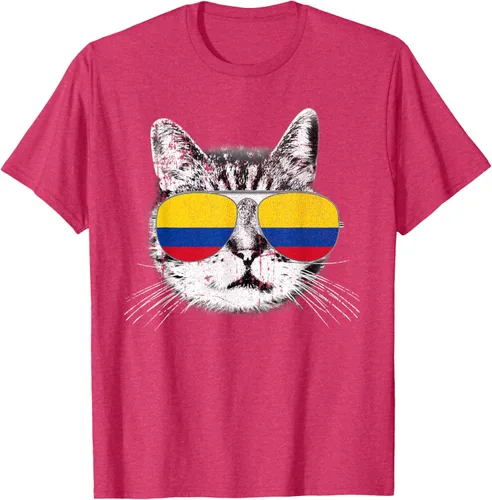 Miniatura 30 de Camisa de bandera de Colombia, orgullo colombiano, gato, hombres, mujeres, niños, camiseta de regalo