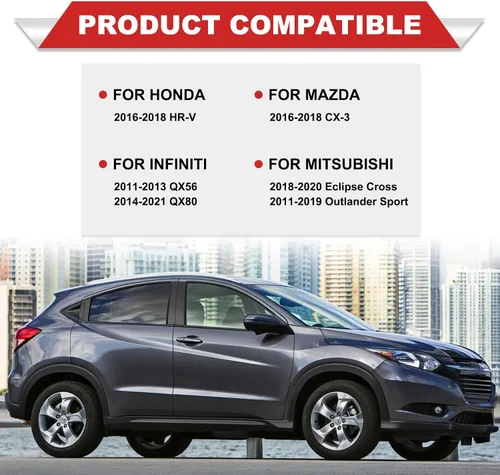 Miniatura 7 de Escobilla limpiaparabrisas trasera de 10" - 10 pulgadas (10-B) Parabrisas trasero Repuesto de escobilla trasera para Honda HRV 2016-2022 / Infiniti