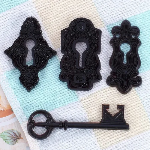 Miniatura 3 de Patrón de llave de silicona para fondant de chocolate, para decoración de pasteles, decoración de cupcakes, dulces, horneado, fabricación