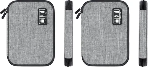 Miniatura 10 de Luxtude Bolsa organizadora de cables, bolsa organizadora de cables de viaje, organizador electrónico de viaje para cargadores y cables, bolsa