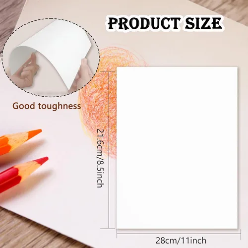 Miniatura 2 de 120 hojas de papel de acuarela 100% algodón a granel, 8.5 x 11 pulgadas, 140 libras/300 GSM, papel de color blanco, papel de pintura blanco adecuado