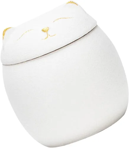 Luxshiny Recipientes de té con tapas, tarro de galletas para gatos, té y café, cerámica para caramelos, recipientes de cocina para gatos, dulces y