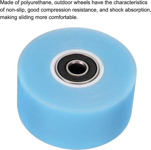 Miniatura 4 de PATIKIL Roller Skate Wheels with Bearings, Quad Skate Replacement for Double Row Skate Skateboard Indoor or Outdoor Azul/claro