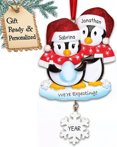 Miniatura 9 de Adorno personalizado para bebé 2025 – Regalos de embarazo personalizados para futura mamá, adorno de Navidad embarazada 2025, regalos para nuevas
