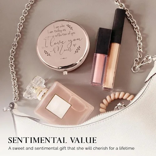 Miniatura 7 de Regalos para madre de la novia de parte de su hija, espejo compacto, regalos para madre del novio de parte del hijo, regalos sentimentales