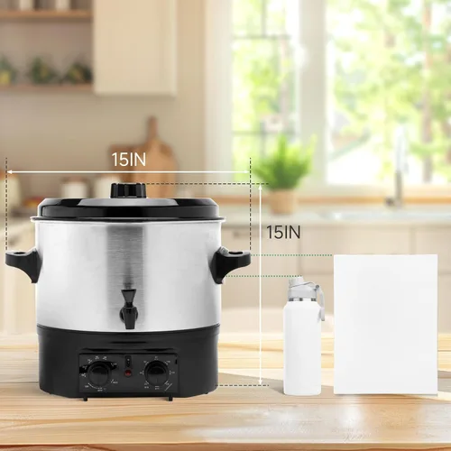 Miniatura 7 de Enlatador Eléctrico de Baño de Agua 14.5QT, Olla Eléctrica de 1500W para Enlatado Casero, Conservas en Frascos, Cocina Lenta y Más - Enlatador
