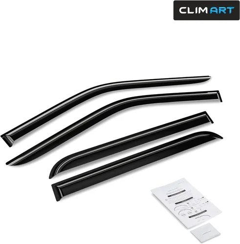 Miniatura 6 de CLIM ART Protectores de lluvia increíblemente duraderos para Ford F260 a F550 Super Duty 2017-2026 Crew Cab, deflectores de ventana originales
