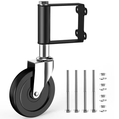 Miniatura 14 de Ronlap Ruedas de Puerta para Puerta de Madera, Rueda de Rodamiento de Puerta con Resorte Cargado para Tubo de Metal Puerta Batiente Rueda de Puerta