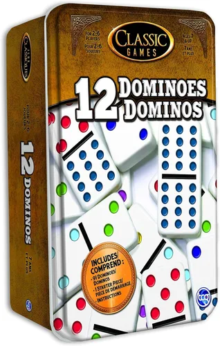 Miniatura 4 de TCG Toys Juegos clásicos – Doble 6 Dominó lata – Sé el primero en ganar! Ideal para niños y niñas mayores de 7 años