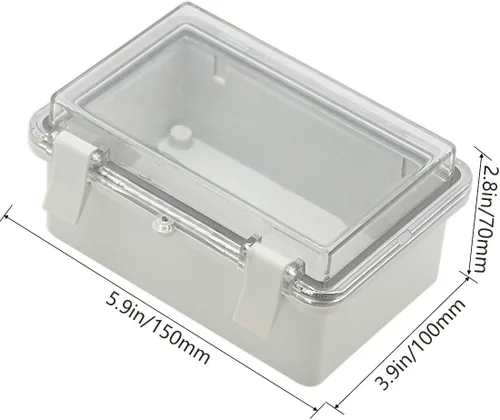 Miniatura 2 de Zulkit Caja de conexiones plástico ABS a prueba de polvo impermeable IP65 cajas eléctricas universales con carcasa de bisagra para exteriores