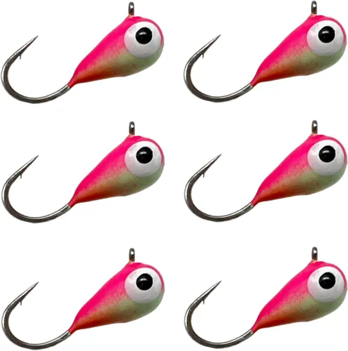 Miniatura 13 de Reaction Tackle Plantillas de pesca en hielo de tungsteno - Plantilla súper sensible en forma de lágrima para panfish, crappie, lucioperca, perca