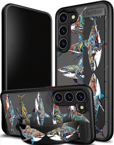 Miniatura 66 de Compatible para Samsung Galaxy S23 Funda Bonita con Correa Soporte Dedo Kickstand, Fundas de Silicona Geniales de Diseñador Funda Cover - Mariposa
