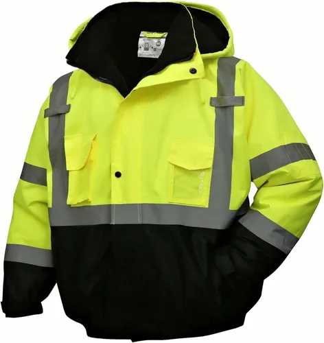 Miniatura 18 de SKSAFETY - Chaquetas reflectantes de alta visibilidad para hombres, chaqueta de seguridad impermeable para hombres con bolsillos, abrigos de trabajo