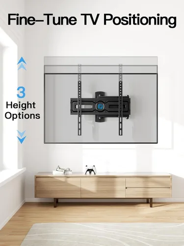Miniatura 4 de Pipishell Soporte de pared para TV de movimiento completo para la mayoría de televisores planos y curvos de 26 a 60 pulgadas de hasta 77 libras