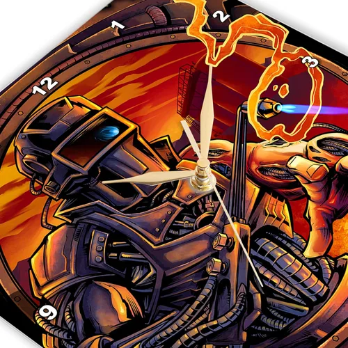 Miniatura 2 de 3dRose Reloj de pared silencioso - 10 pulgadas - Soldador que es toda máquina con una herramienta de soldadura - Luz, ilustración, diseño gráfico
